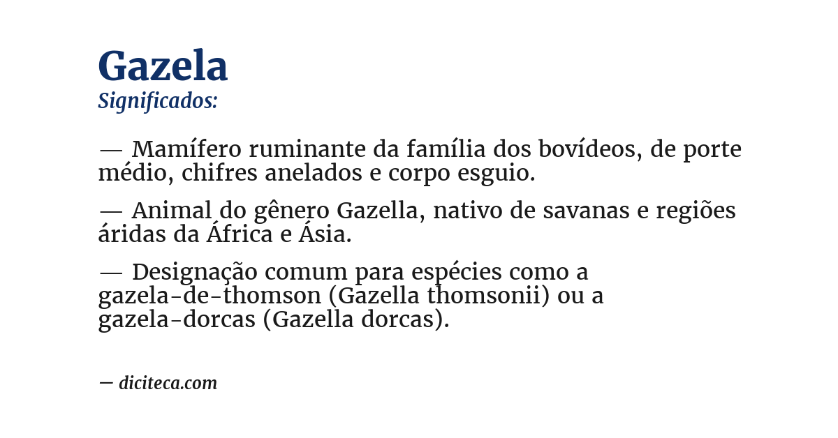 Significado de gazela