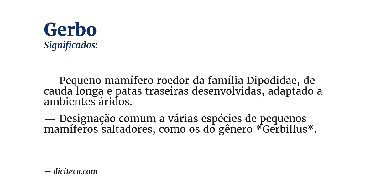 Significado de gerbo