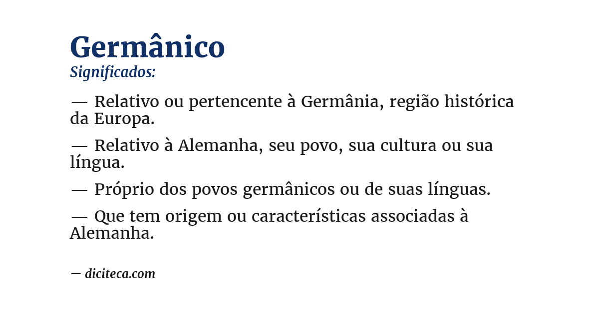 Significado de germânico