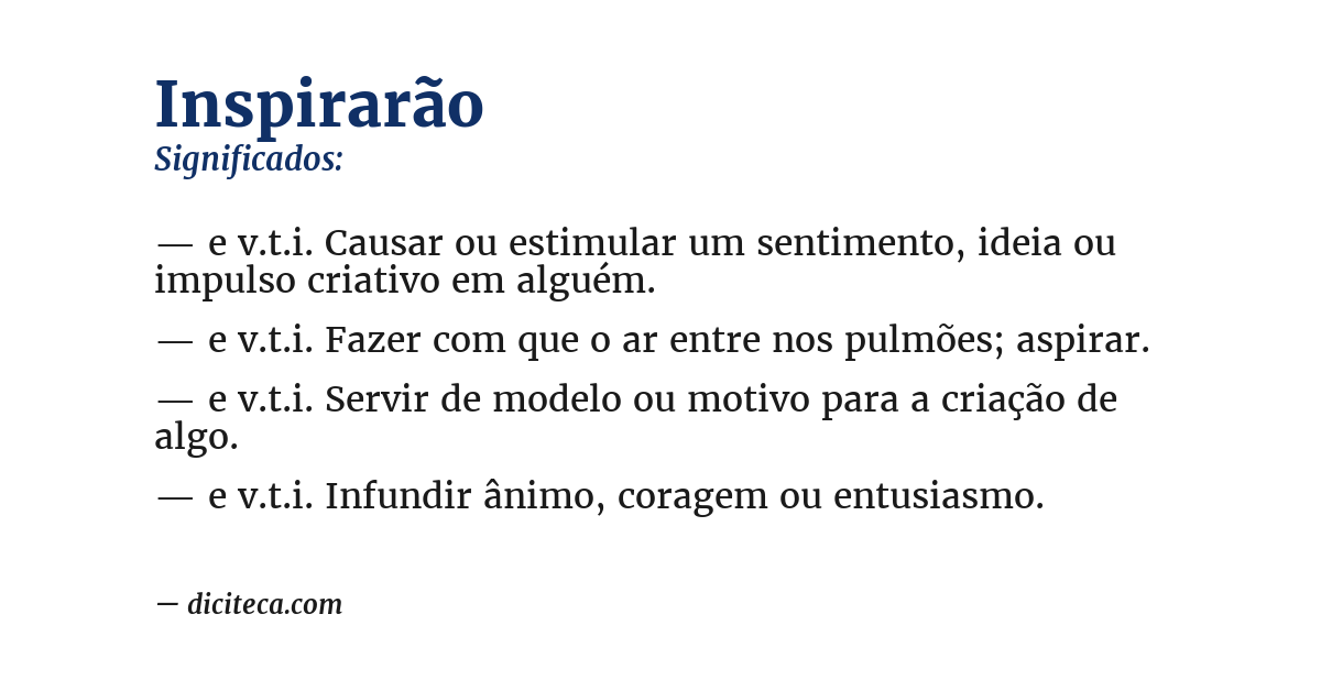 Significado de inspirarão