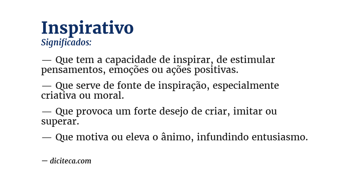 Significado de inspirativo