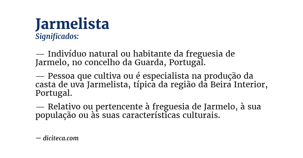 Significado de jarmelista