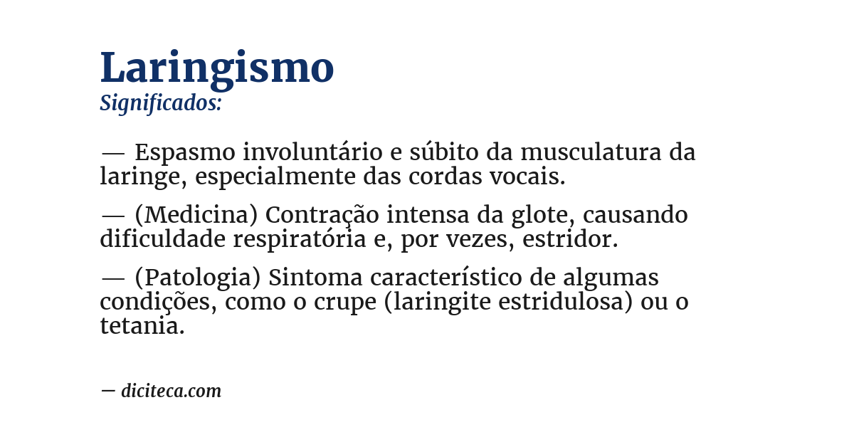 Significado de laringismo