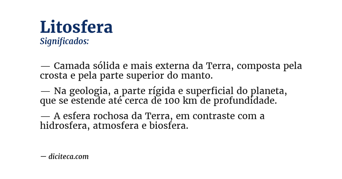 Significado de litosfera