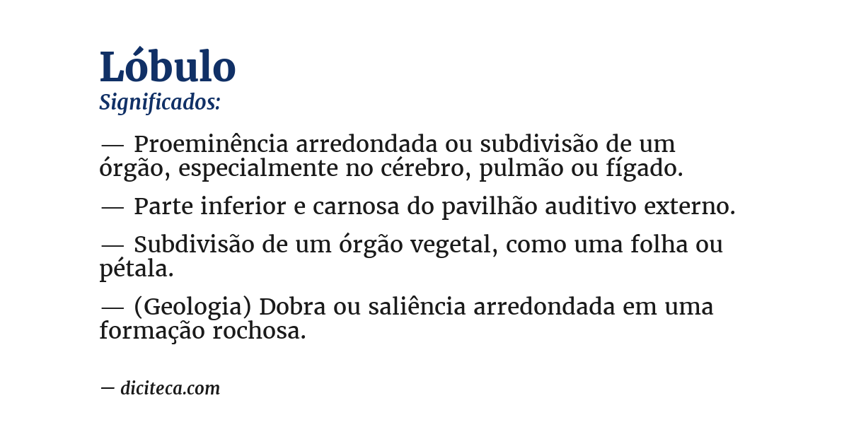 Significado de lóbulo