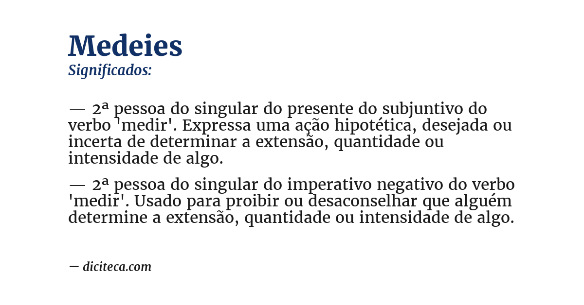 Significado de medeies