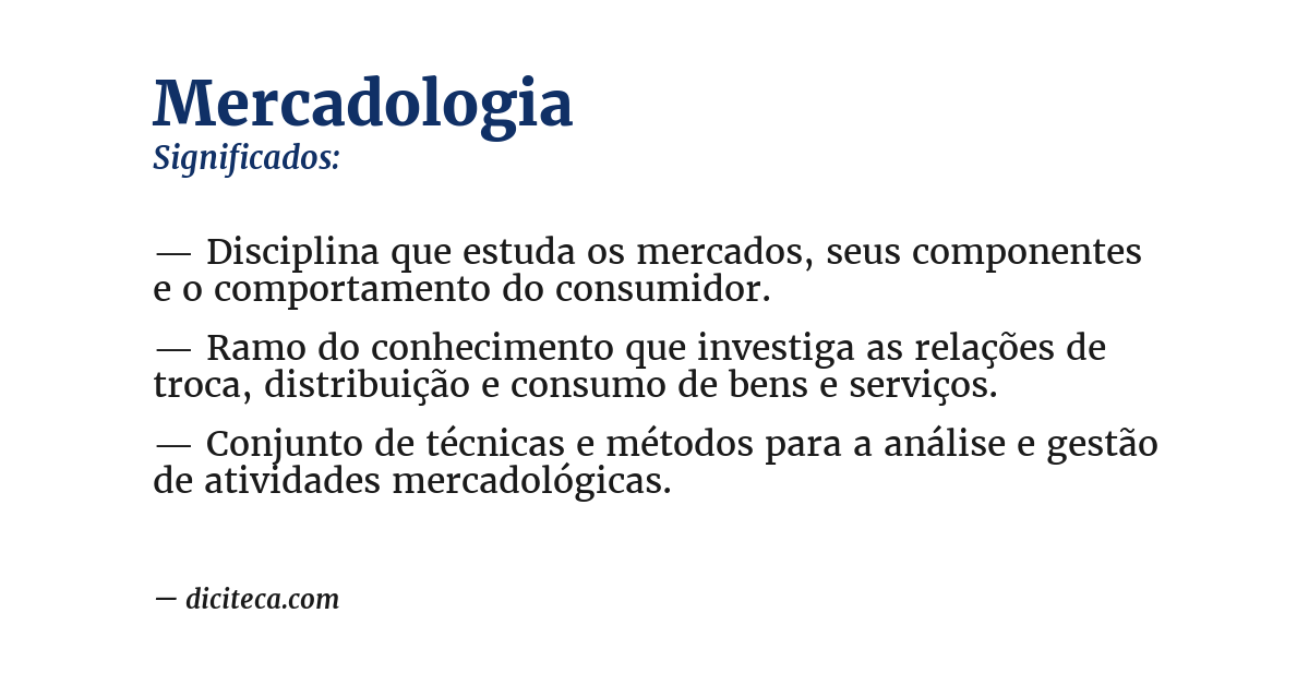 Significado de mercadologia