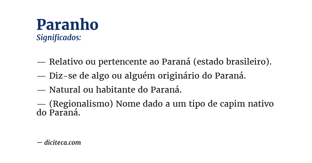 Significado de paranho