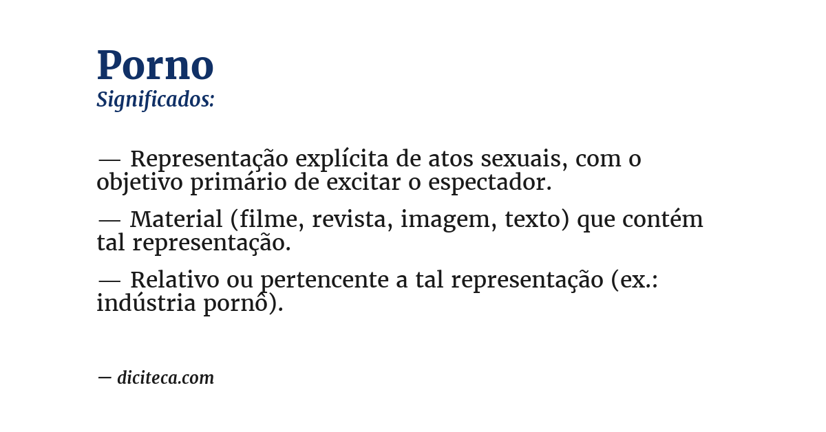 Significado de porno