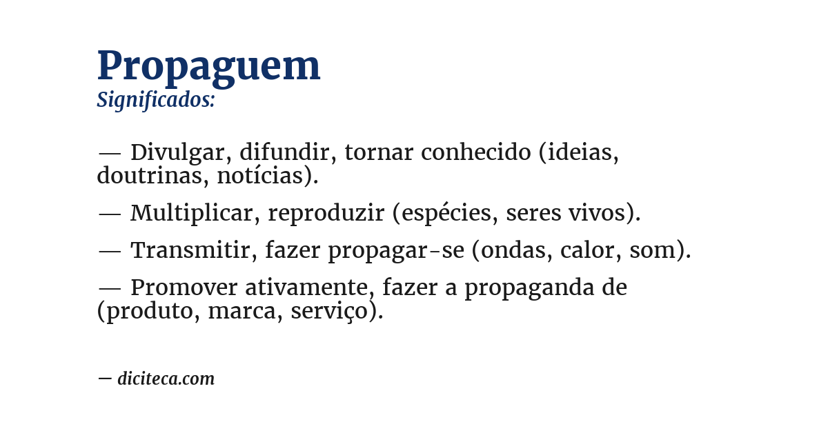 Significado de propaguem