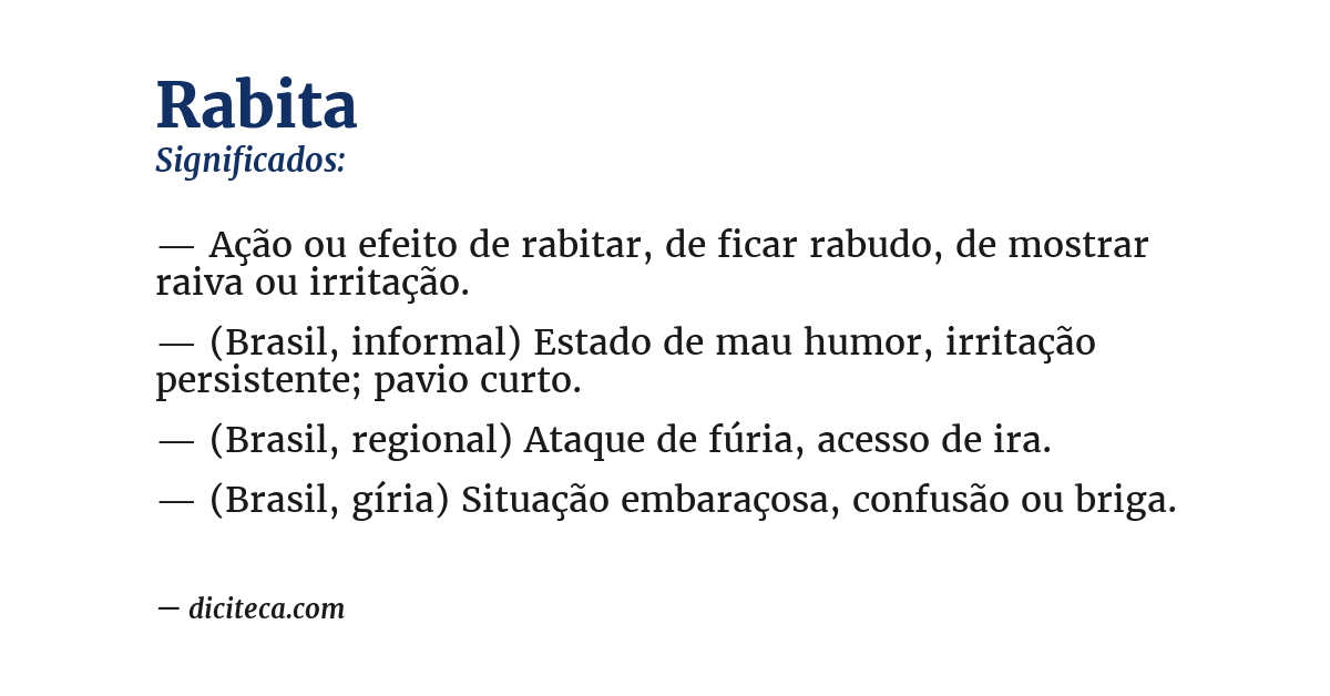Significado de rabita