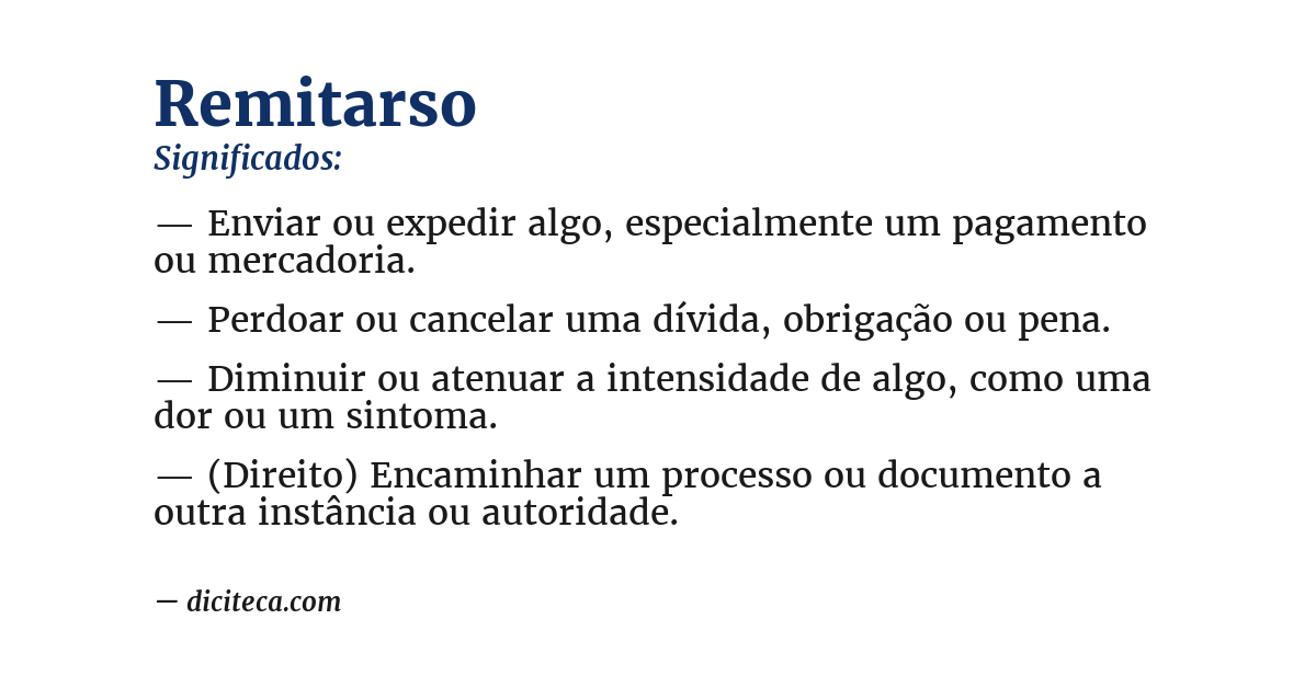 Significado de remitarso