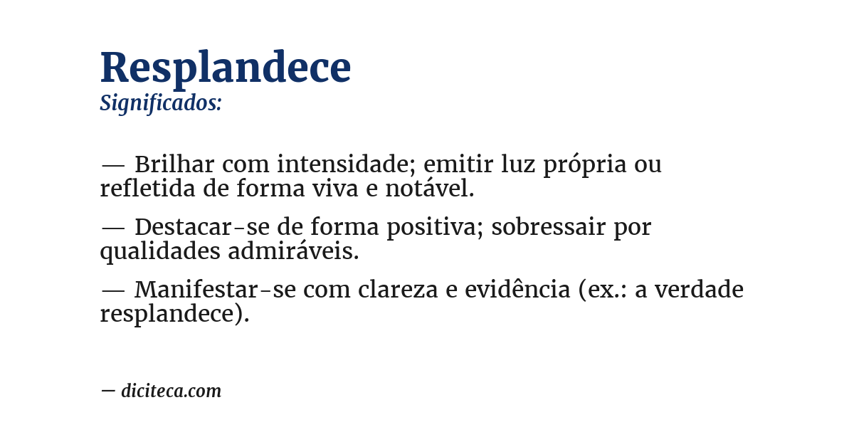 Significado de resplandece