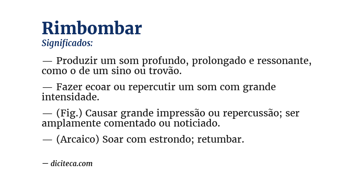 Significado de rimbombar