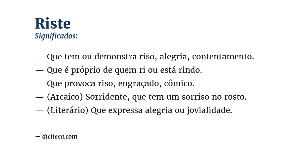 Significado de riste