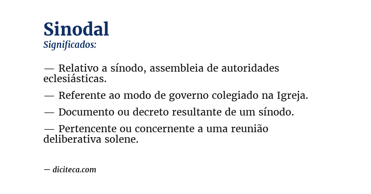 Significado de sinodal