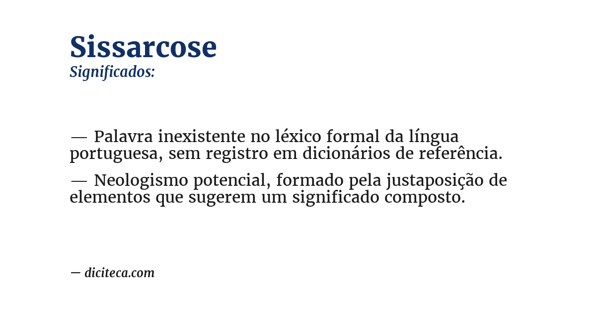 Significado de sissarcose