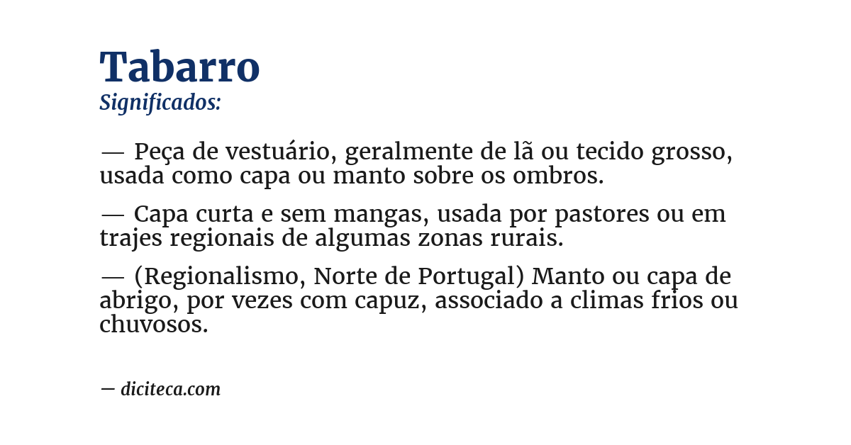 Significado de tabarro