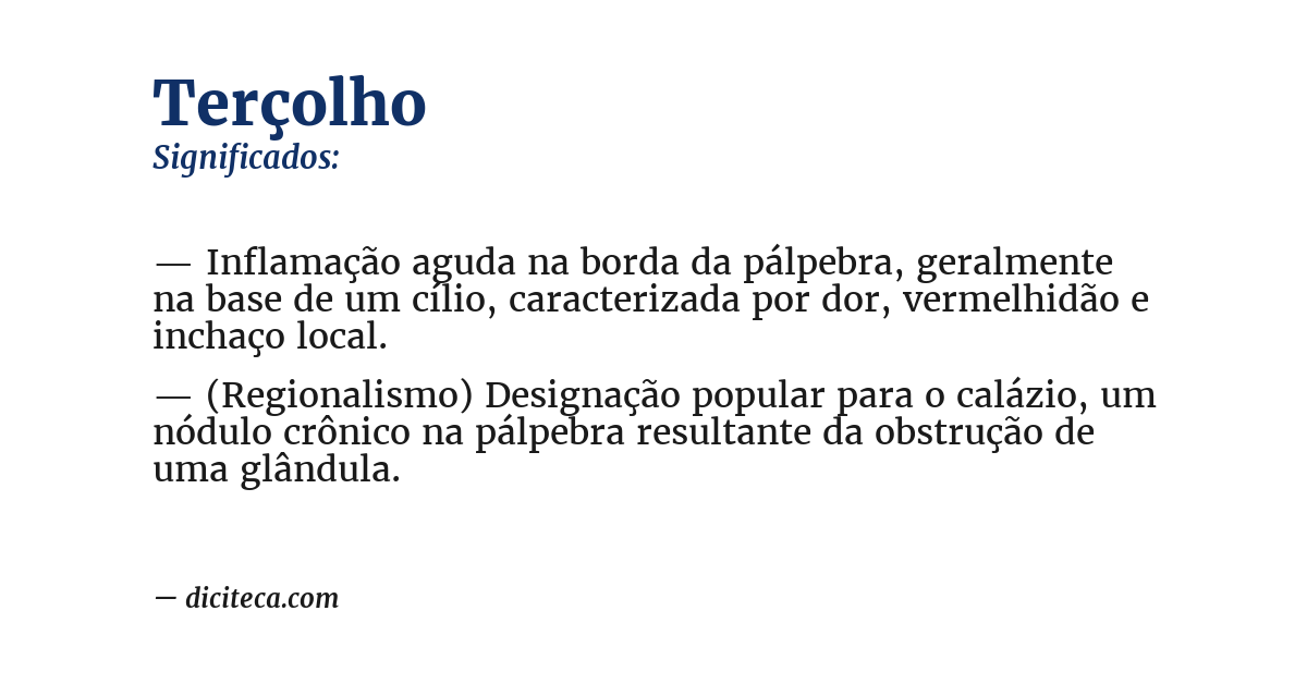 Significado de terçolho