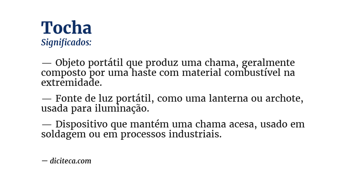 Significado de tocha