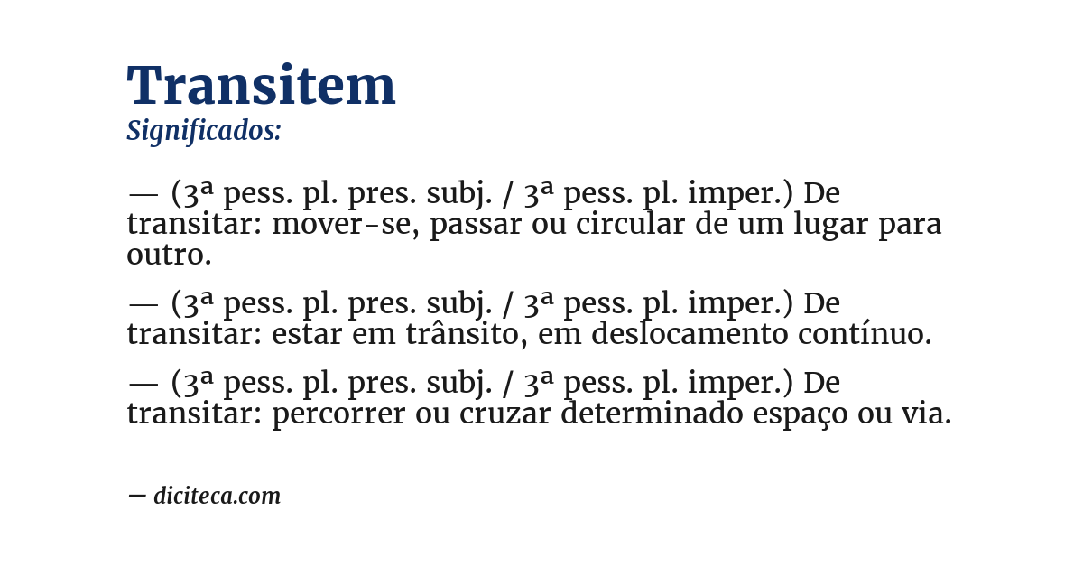 Significado de transitem