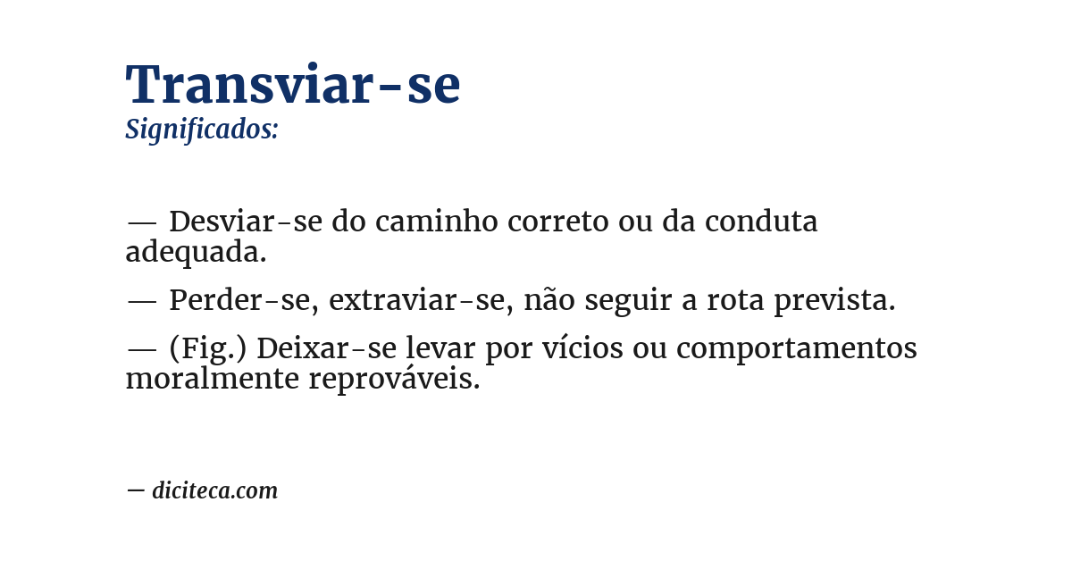 Significado de transviar-se