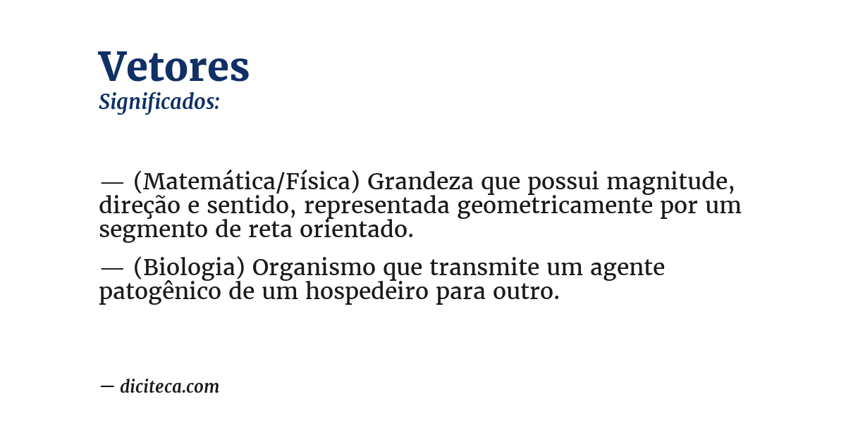 Significado de vetores