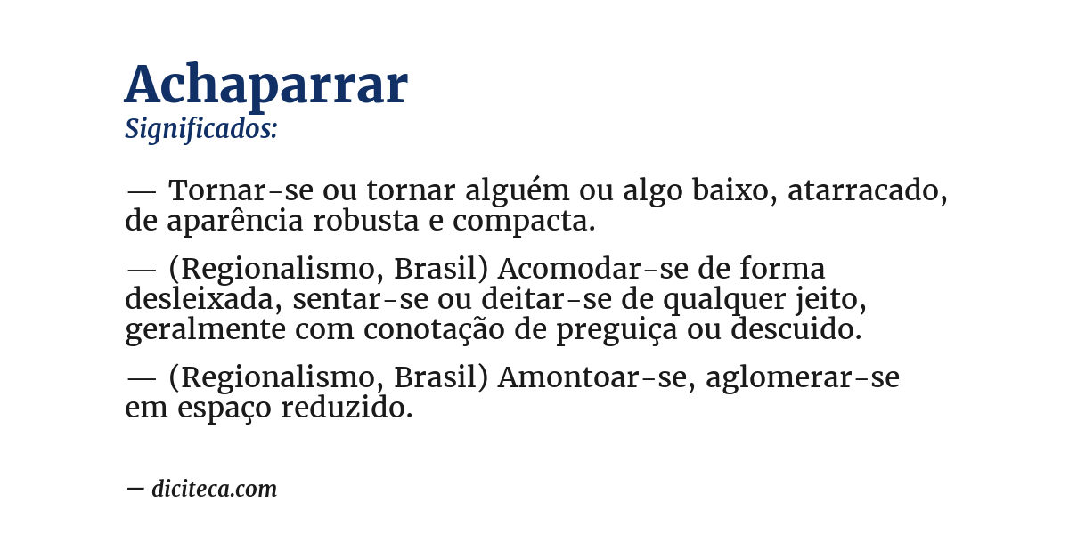 Significado de achaparrar