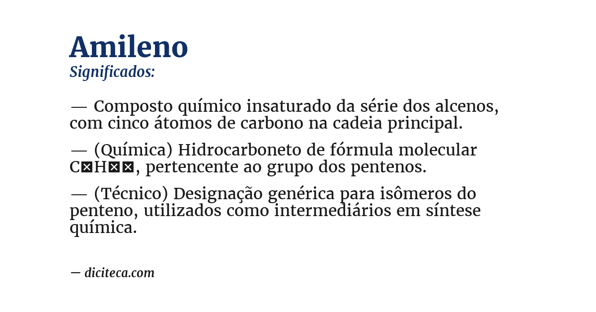 Significado de amileno