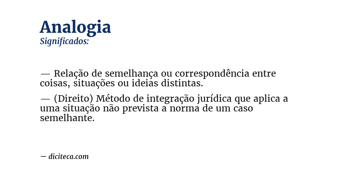 Significado de analogia