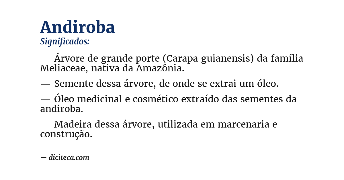 Significado de andiroba
