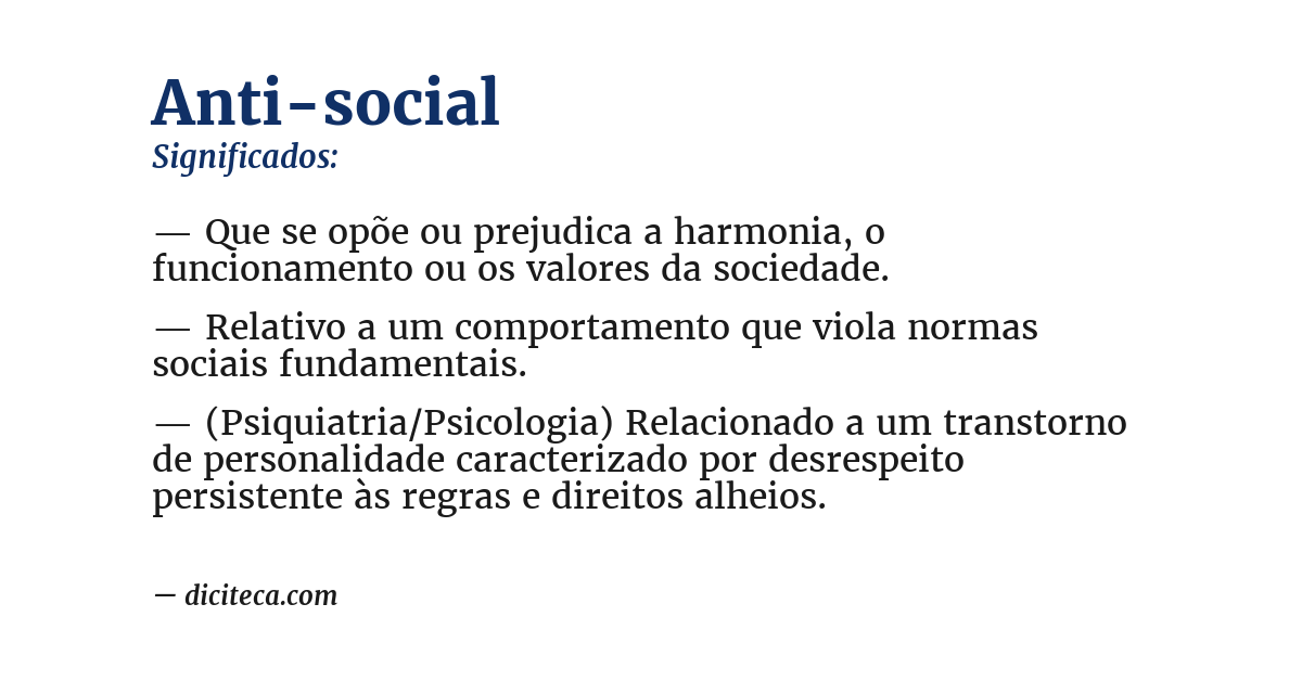 Significado de anti-social