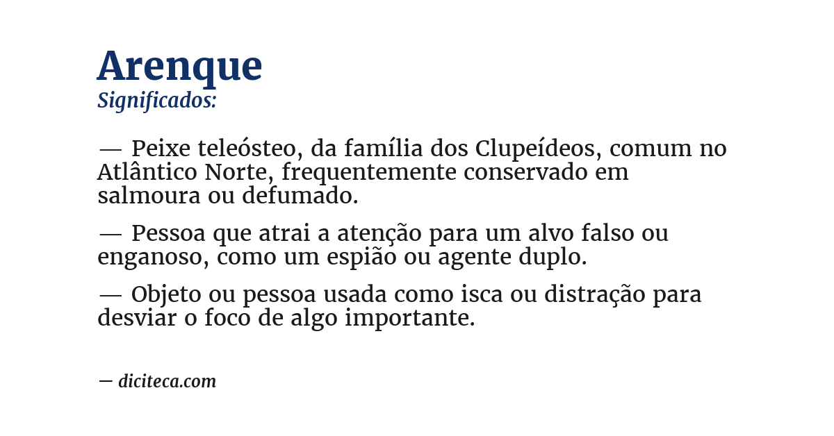 Significado de arenque