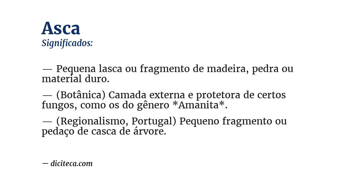 Significado de asca