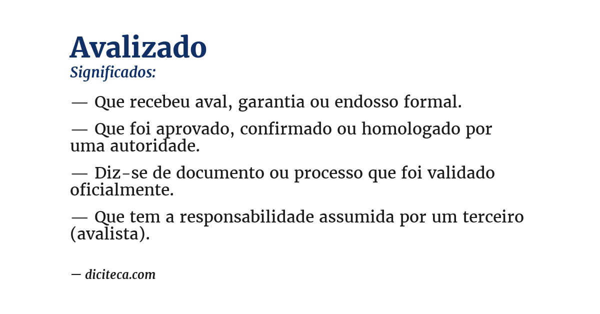 Significado de avalizado