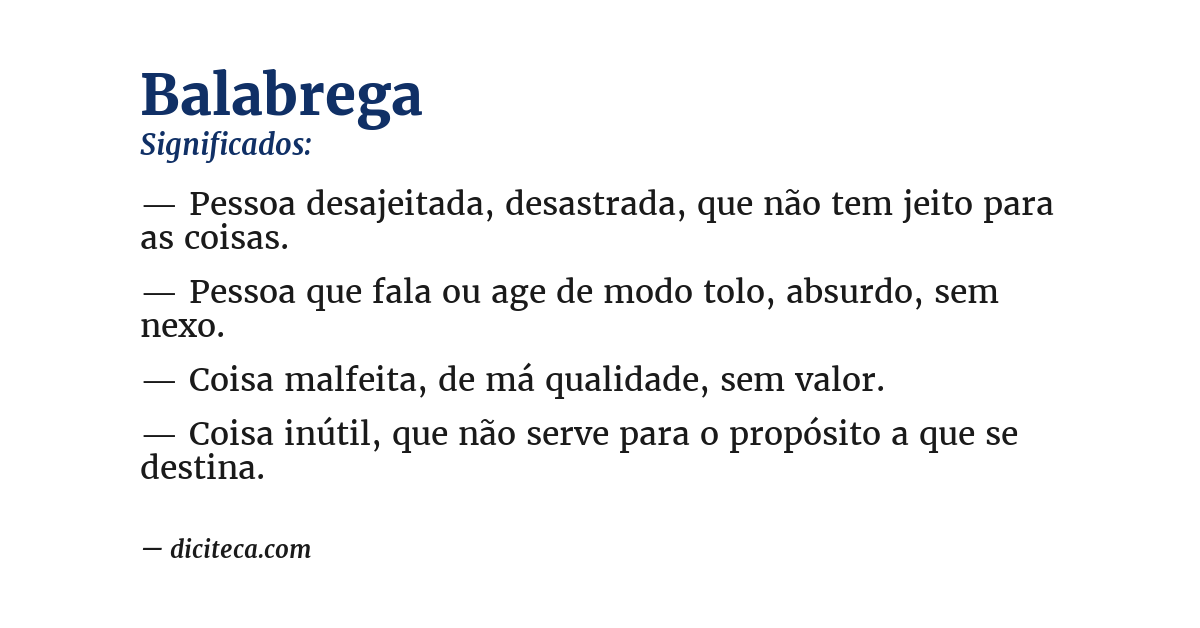 Significado de balabrega