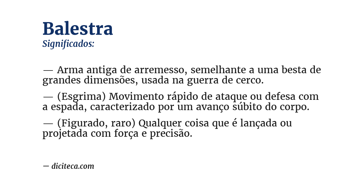 Significado de balestra