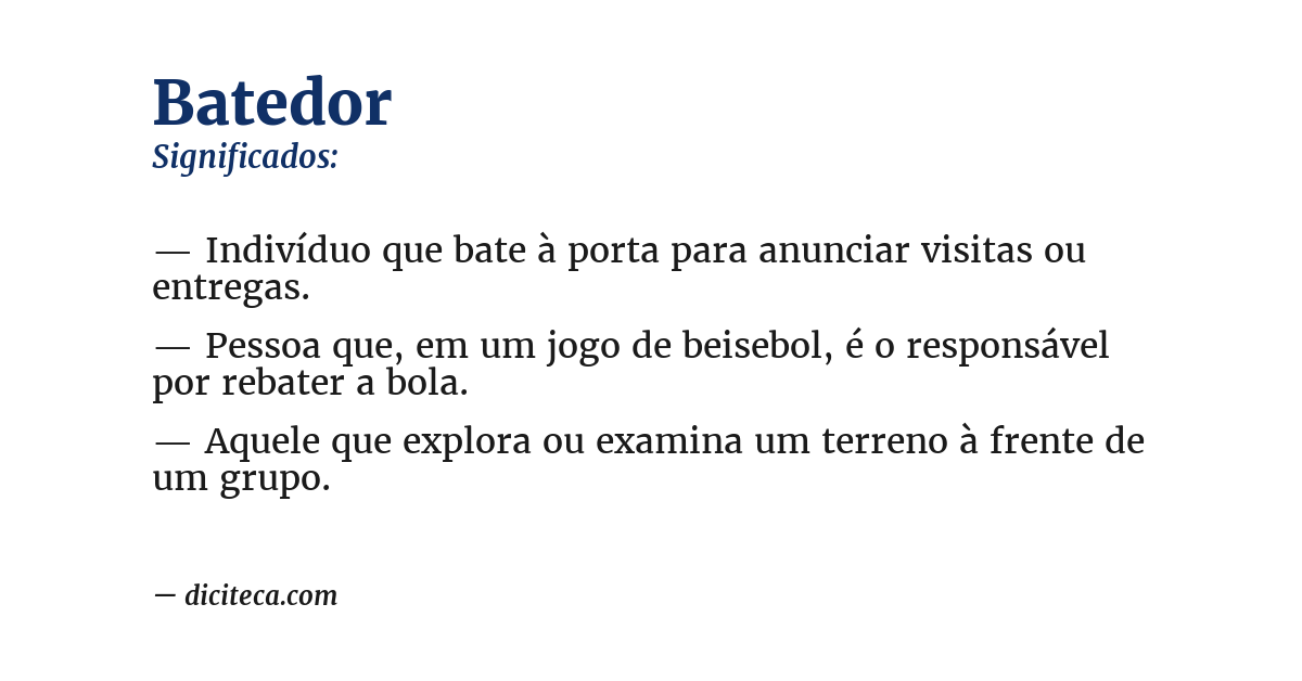 Significado de batedor