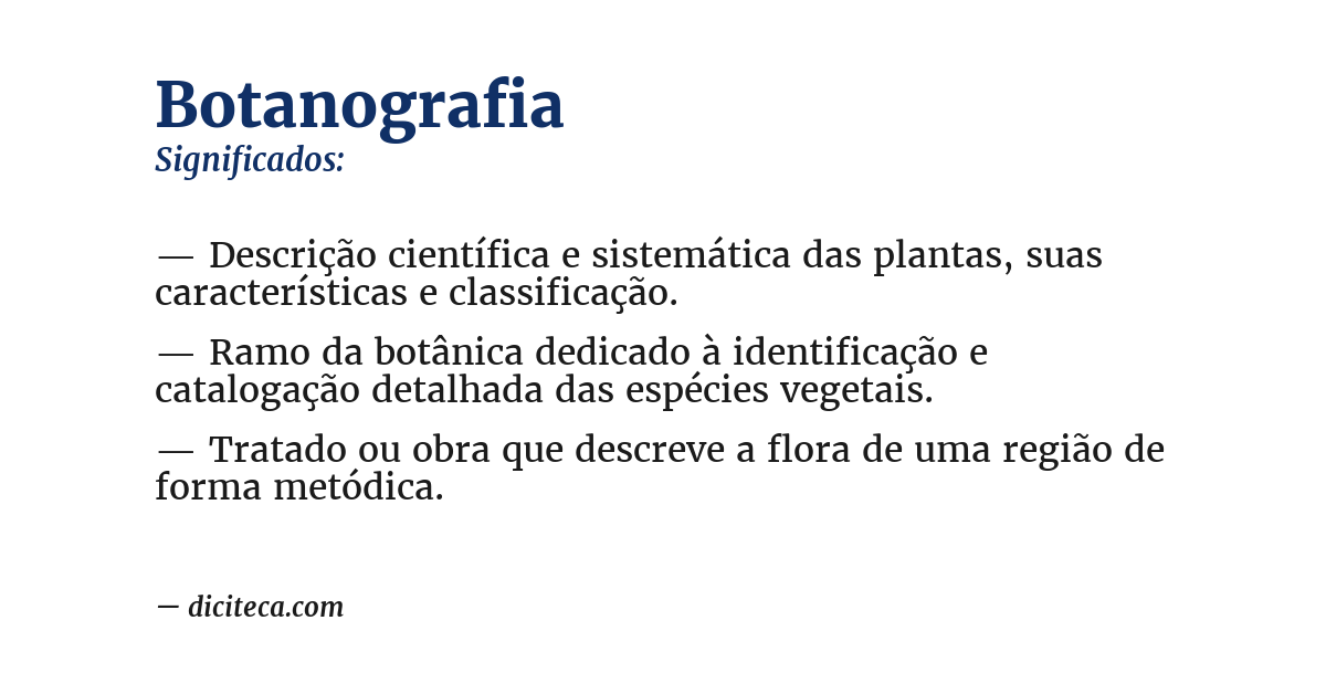 Significado de botanografia