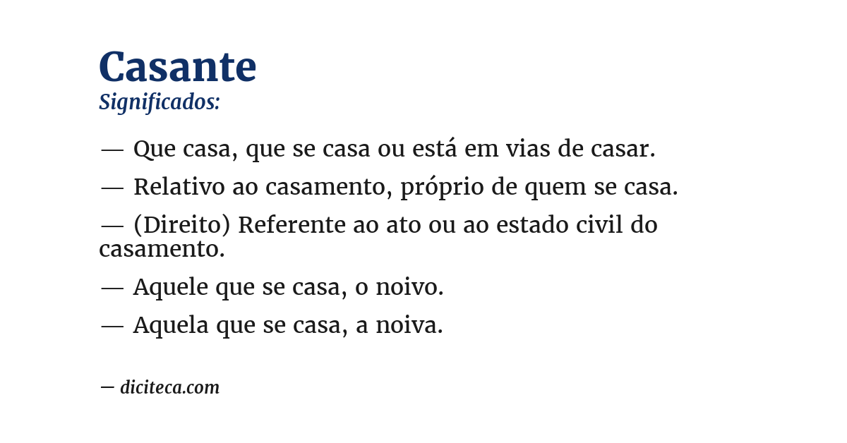 Significado de casante