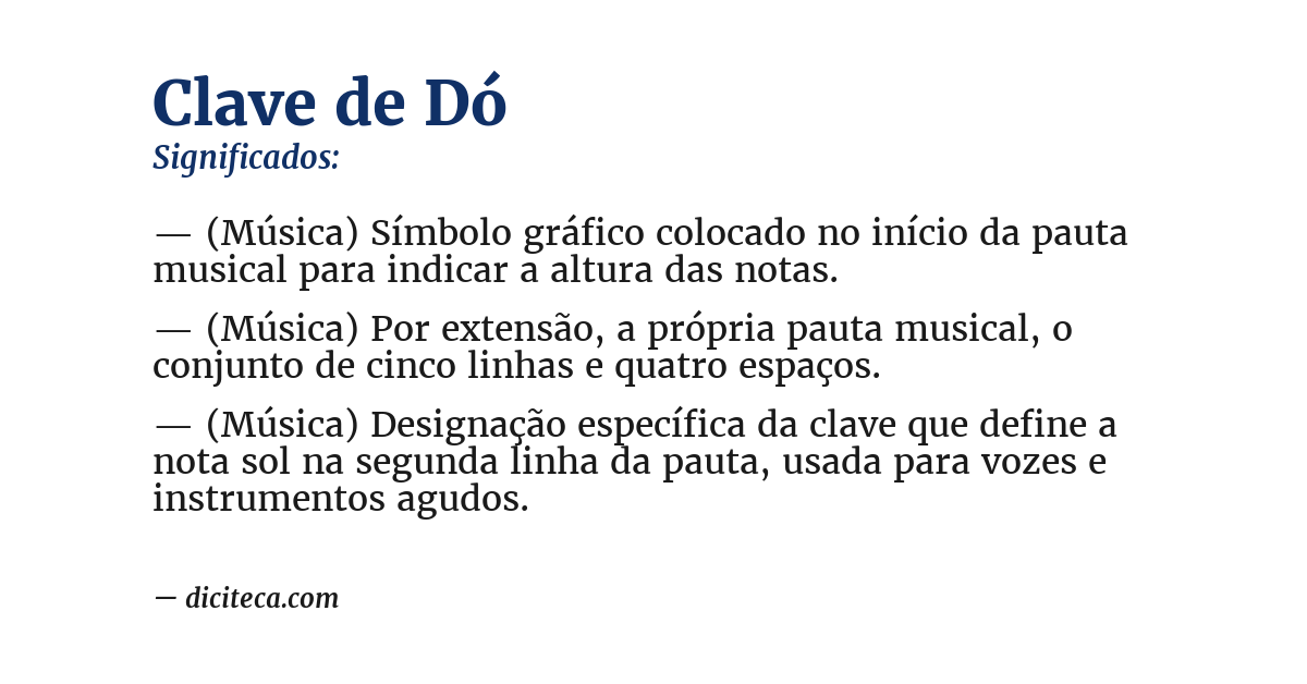 Significado de clave de dó