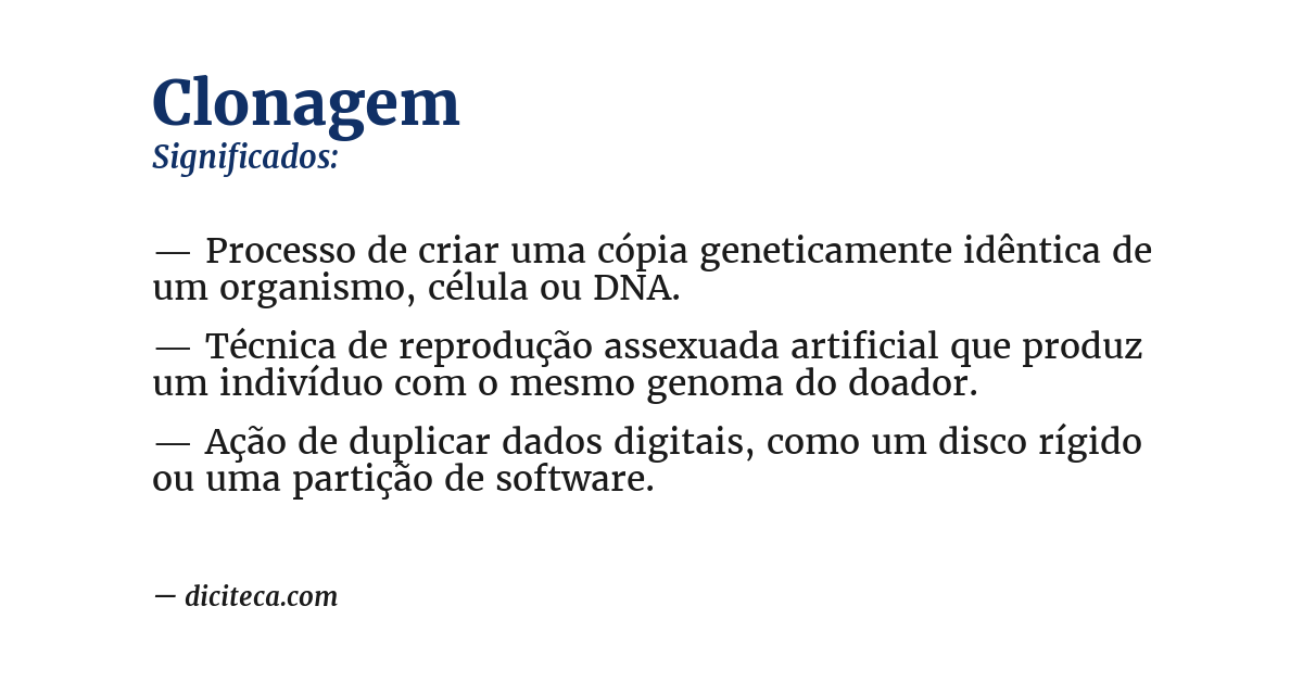 Significado de clonagem