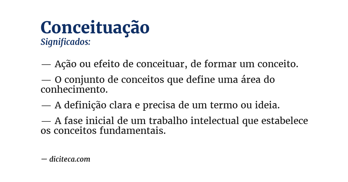 Significado de conceituação