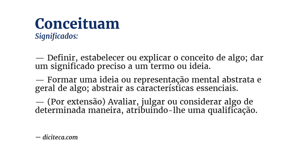 Significado de conceituam