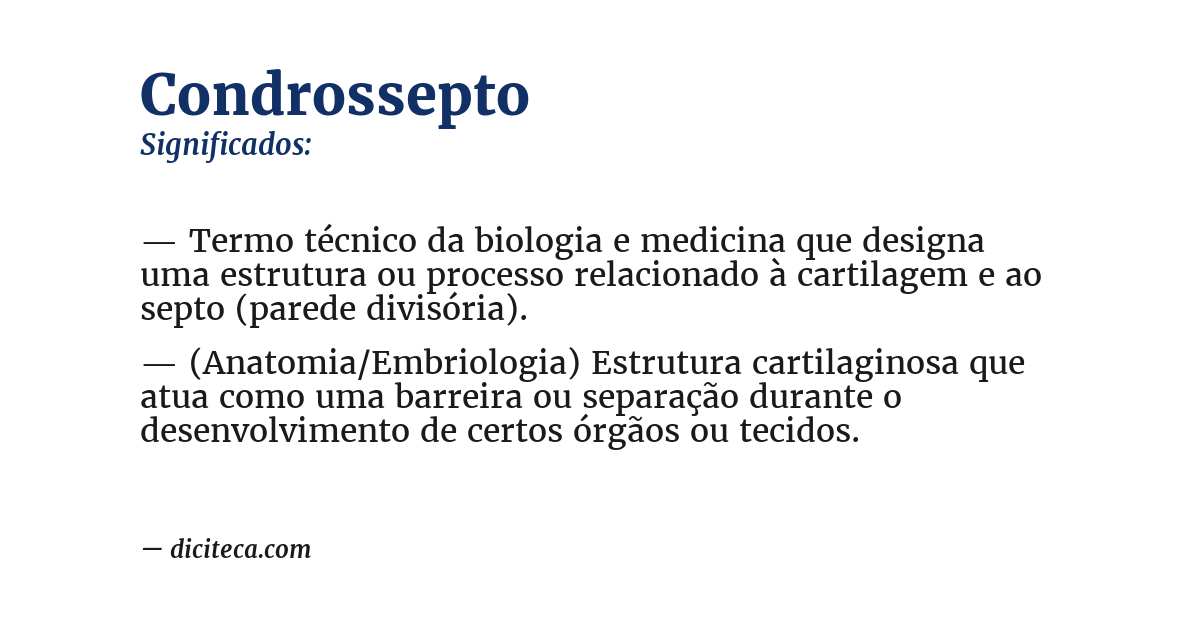 Significado de condrossepto