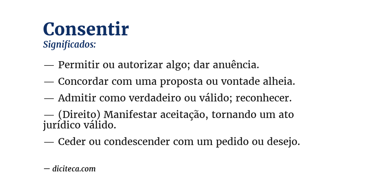 Significado de consentir