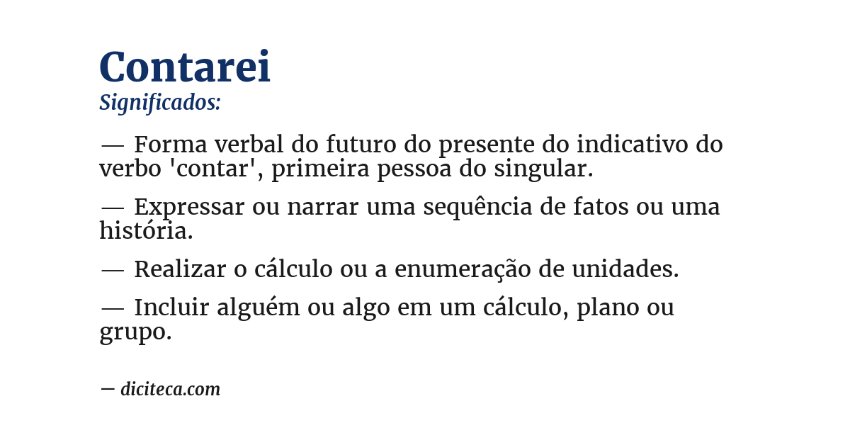 Significado de contarei