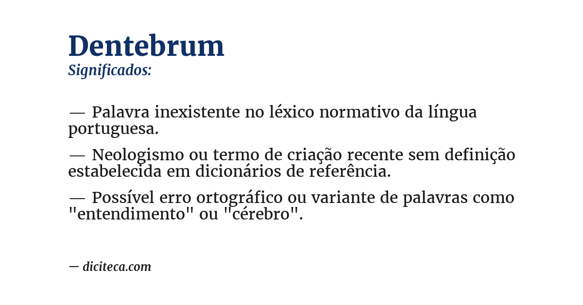 Significado de dentebrum