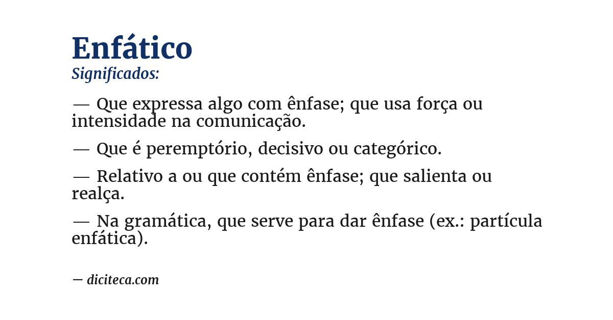 Significado de enfático