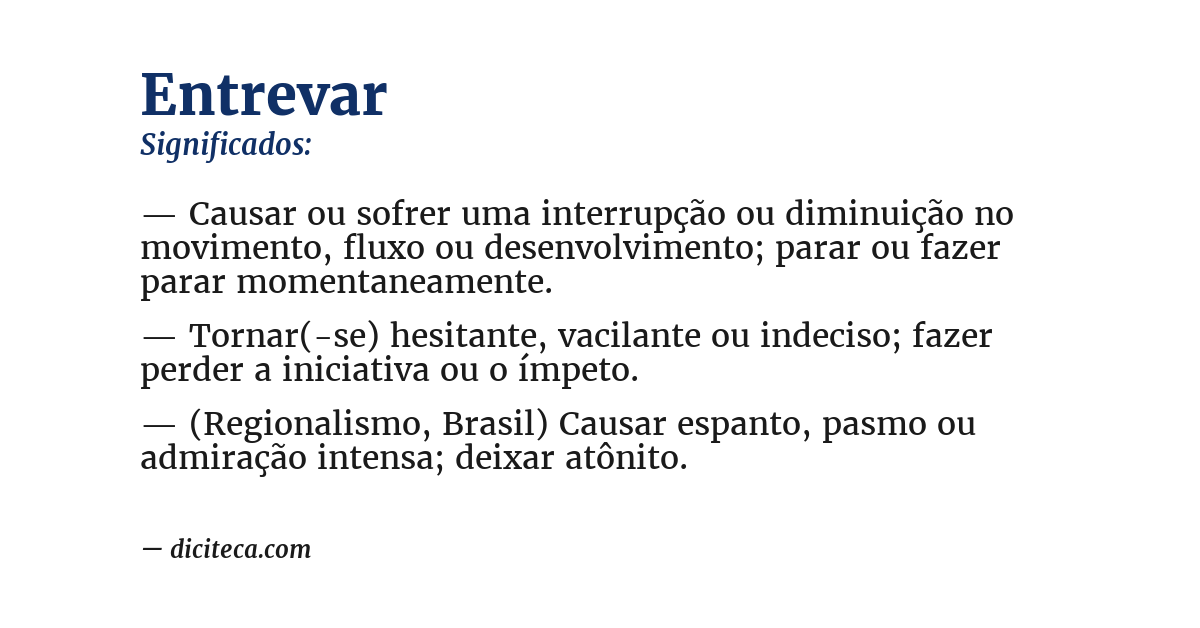 Significado de entrevar